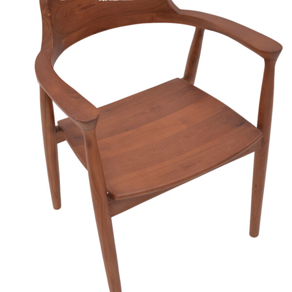 Πολυθρόνα Jambene pakoworld teak ξύλο σε καρυδί απόχρωση 57x54x79εκ - Image 7