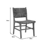 Καρέκλα Refane pakoworld σκελετός teak ξύλο με ψάθα σε καρυδί απόχρωση 50x58x85εκ - Image 9