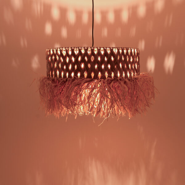 Φωτιστικό οροφής Annhele Inart sisal σε φυσικό χρώμα Φ50x35εκ - Image 2