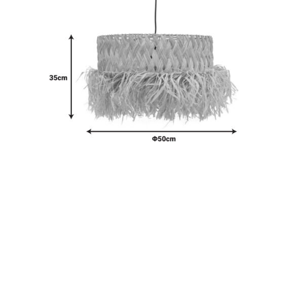 Φωτιστικό οροφής Annhele Inart sisal σε φυσικό χρώμα Φ50x35εκ - Image 3