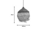 Φωτιστικό οροφής Fiorine Inart abaca σε φυσικό χρώμα Φ35x45εκ - Image 3