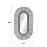 Καθρέπτης Nabore Inart abaca σε φυσικό χρώμα 55x4x96εκ - Image 2