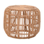 Σκαμπό Rajesty pakoworld rattan σε φυσική απόχρωση Φ60x46εκ