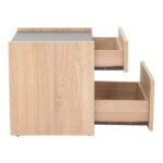 Κομοδίνο Comcie pakoworld σε φυσικό με γκρι απόχρωση 50x42x45.5εκ - Image 5