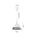 InLight Κρεμαστό φωτιστικό από ασημί γυαλί 1XE14 D:18cm (4409-Γ-Ασημί) - Image 2