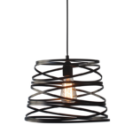 ΜΕΤΑΛΛΙΚΟ Φ/Σ 1XE27 ΜΑΥΡΟ ΜΑΤ ΣΠΙΡΑΛ Φ40CM JAZZ