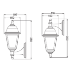 4S PLASTIC WALL GARDEN RUST LUMINAIRE E27 IP44 - Image 2