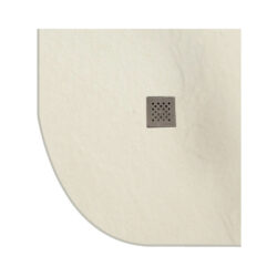 Ντουζιέρα ημικυκλική υψηλής αντοχής PIETRA Cream KARAG 90x90x2