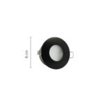 InLight Χωνευτό σποτ από μαύρο μέταλλο 1XGU10 IP44 D:8cm (Χ0008-BL) - Image 2