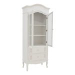 Βιτρίνα Pazlen Inart mdf σε λευκή αντικέ απόχρωση 74.5x39x190εκ - Image 2