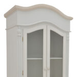 Βιτρίνα Pazlen Inart mdf σε λευκή αντικέ απόχρωση 74.5x39x190εκ - Image 3