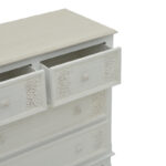 Συρταριέρα Pazlen Inart mdf σε λευκή αντικέ απόχρωση 80x40x80εκ - Image 5