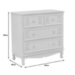 Συρταριέρα Pazlen Inart mdf σε λευκή αντικέ απόχρωση 80x40x80εκ - Image 6
