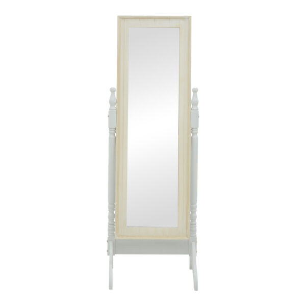 Καθρέπτης Malone Inart mdf σε λευκή αντικέ απόχρωση 55x50x160εκ - Image 2