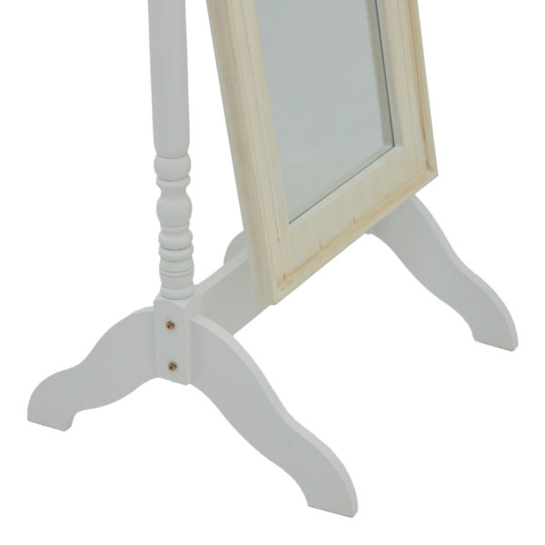 Καθρέπτης Malone Inart mdf σε λευκή αντικέ απόχρωση 55x50x160εκ - Image 4