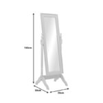 Καθρέπτης Malone Inart mdf σε λευκή αντικέ απόχρωση 55x50x160εκ - Image 5