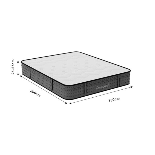 Στρώμα Diamond pakoworld pocket spring+gel memory foam 25-27cm 150x200εκ - Image 6