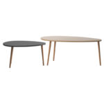 Τραπέζι σαλονιού Monty pakoworld oak-μαύρο μαρμάρου 116x46x46εκ - Image 3