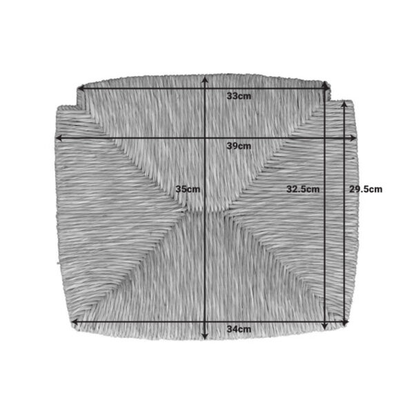 Ψάθα για ξύλινη καρέκλα Charchie pakoworld φυσικό 39x35x2εκ - Image 2