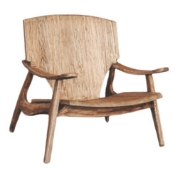 Πολυθρόνα Brazin pakoworld φυσικό teak ξύλο 67x76x78.5εκ