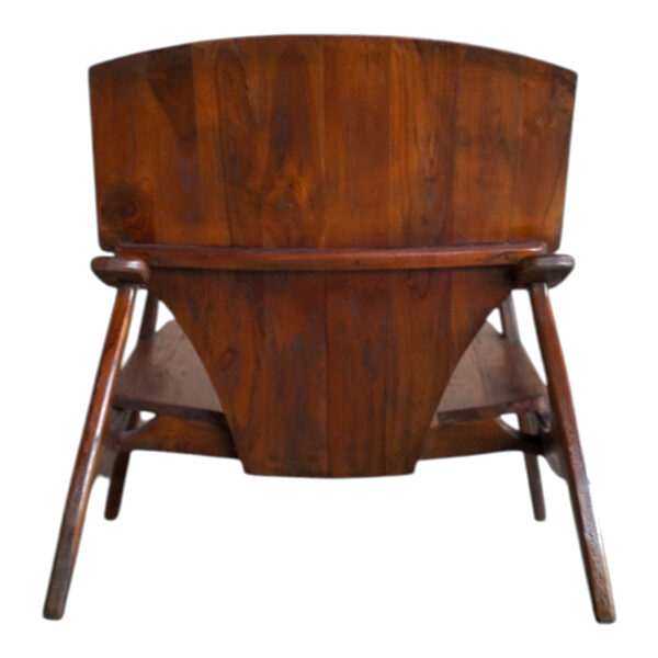 Πολυθρόνα Brazin pakoworld καρυδί teak ξύλο 72x71x77εκ - Image 5