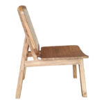 Πολυθρόνα Viborg pakoworld φυσικό teak ξύλο-φυσικό rattan 60x75x87εκ - Image 3