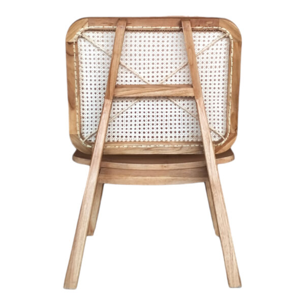Πολυθρόνα Viborg pakoworld φυσικό teak ξύλο-φυσικό rattan 60x75x87εκ - Image 5