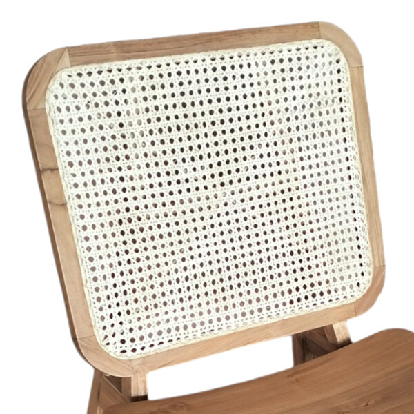 Πολυθρόνα Viborg pakoworld φυσικό teak ξύλο-φυσικό rattan 60x75x87εκ - Image 6