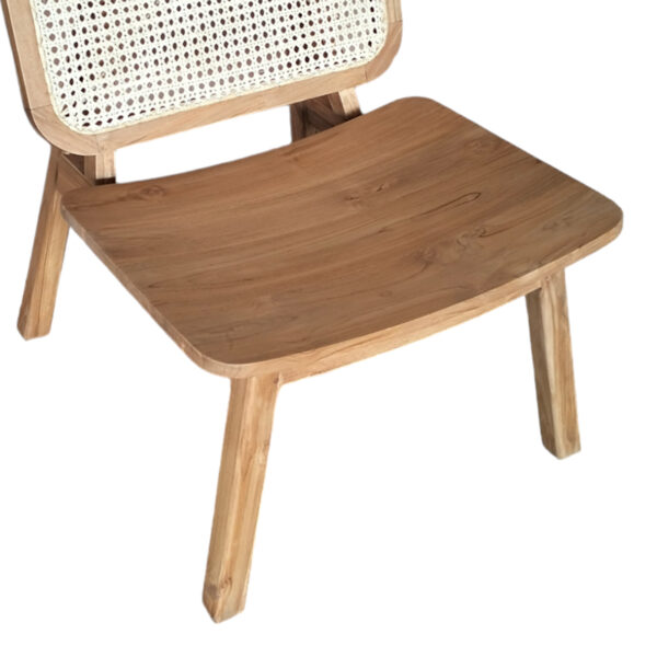 Πολυθρόνα Viborg pakoworld φυσικό teak ξύλο-φυσικό rattan 60x75x87εκ - Image 7
