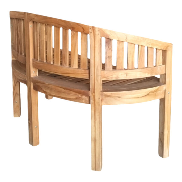 Καναπές διθέσιος Coren pakoworld φυσικό teak ξύλο 130x61x87εκ - Image 2