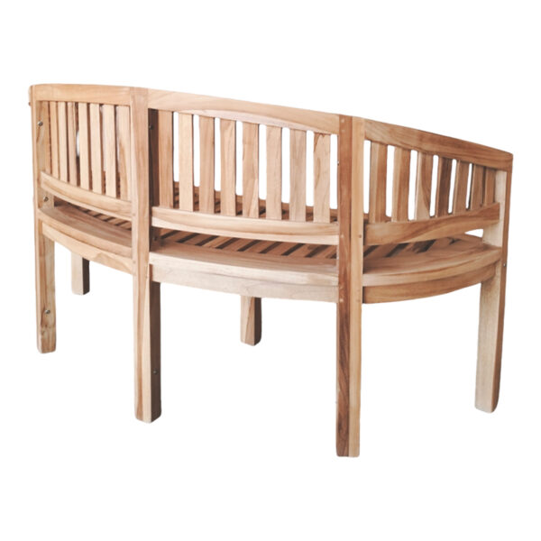 Καναπές τριθέσιος Coren pakoworld φυσικό teak ξύλο 150x61x87εκ - Image 2