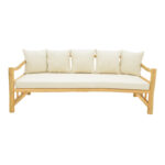 Καναπές Roziana pakoworld φυσικό teak ξύλο 210x100x80εκ - Image 2