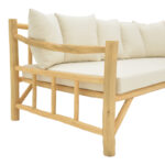 Καναπές Roziana pakoworld φυσικό teak ξύλο 210x100x80εκ - Image 5
