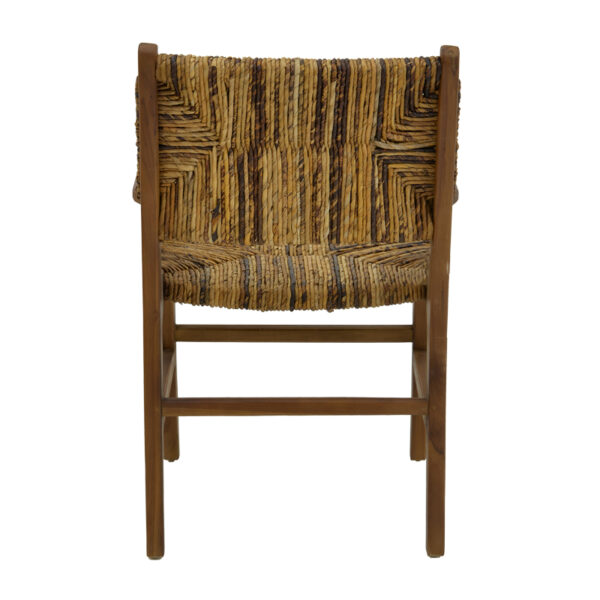 Πολυθρόνα Refane pakoworld φυσικό teak ξύλο-ψάθα 55x60x85εκ - Image 5