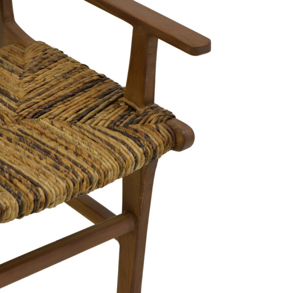 Πολυθρόνα Refane pakoworld φυσικό teak ξύλο-ψάθα 55x60x85εκ - Image 6
