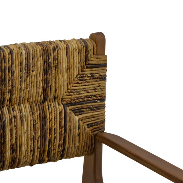 Πολυθρόνα Refane pakoworld φυσικό teak ξύλο-ψάθα 55x60x85εκ - Image 7
