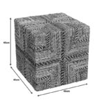 Σκαμπό Lerkmon Inart ψαθα σε φυσική απόχρωση 40x40x40εκ - Image 2
