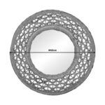 Καθρέπτης Mazun Inart  ξύλο σε φυσική απόχρωση Φ60x8εκ - Image 2