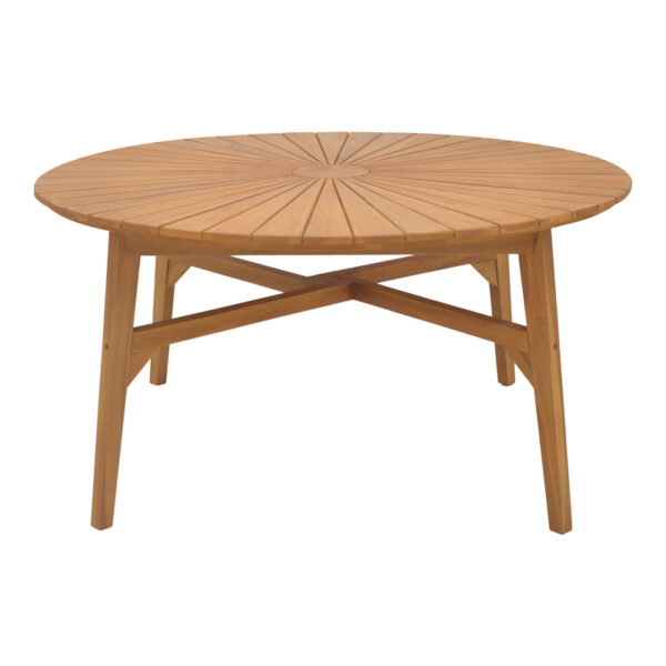 Τραπέζι Colen pakoworld teak ξύλο σε φυσική απόχρωση Φ180x75εκ - Image 2