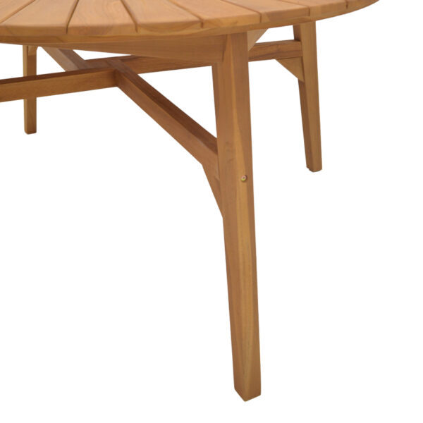 Τραπέζι Colen pakoworld teak ξύλο σε φυσική απόχρωση Φ180x75εκ - Image 4