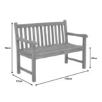 Καναπές Nat pakoworld teak ξύλο σε φυσική απόχρωση 120x57x96εκ - Image 8