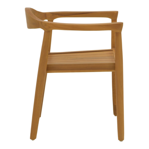 Πολυθρόνα Ganny pakoworld teak ξύλο σε φυσική απόχρωση 59x56x71εκ - Image 3