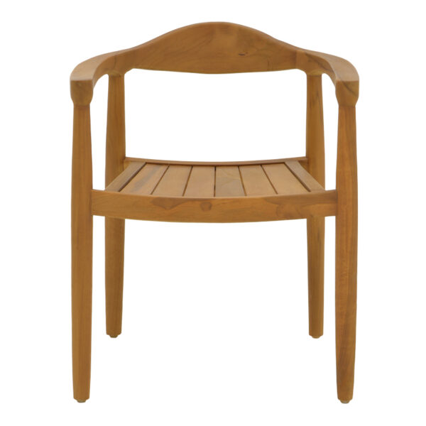 Πολυθρόνα Ganny pakoworld teak ξύλο σε φυσική απόχρωση 59x56x71εκ - Image 4