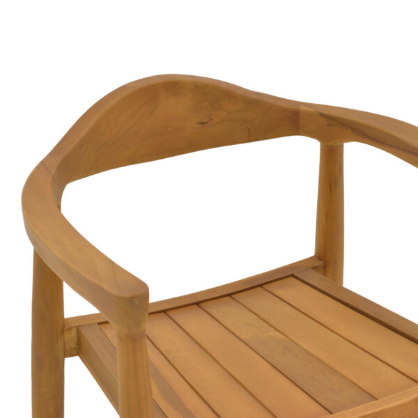 Πολυθρόνα Ganny pakoworld teak ξύλο σε φυσική απόχρωση 59x56x71εκ - Image 6
