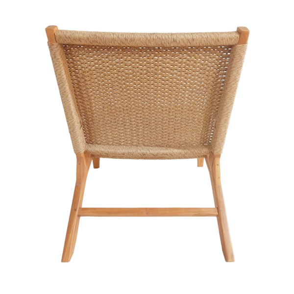 Πολυθρόνα Crosy pakoworld teak ξύλο σε φυσική απόχρωση 71x81x75εκ - Image 5