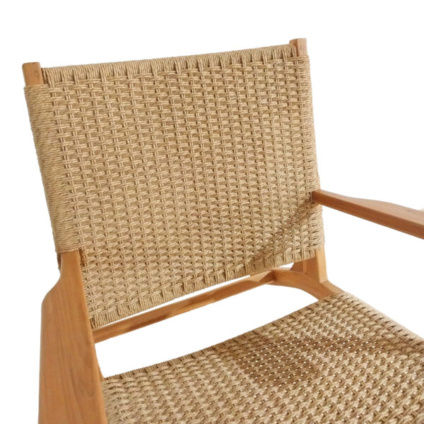 Πολυθρόνα Crosy pakoworld teak ξύλο σε φυσική απόχρωση 71x81x75εκ - Image 6