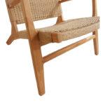 Πολυθρόνα Crosy pakoworld teak ξύλο σε φυσική απόχρωση 71x81x75εκ - Image 7
