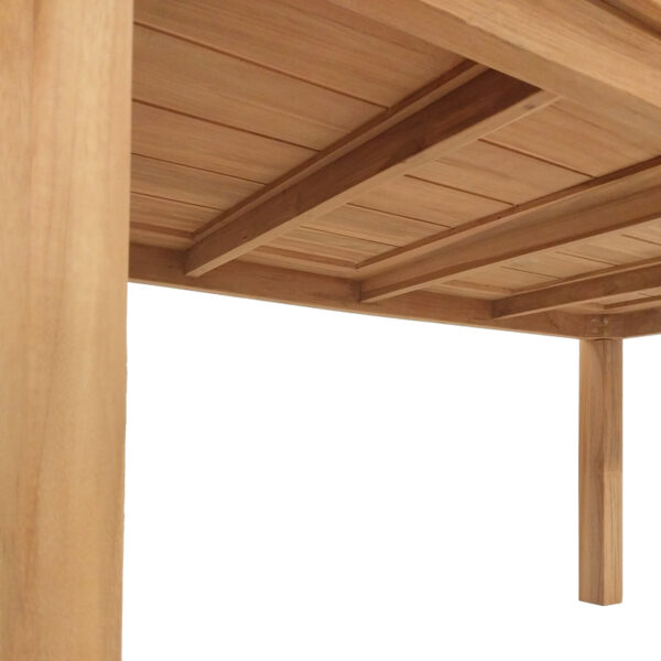 Τραπέζι Pablo pakoworld teak ξύλο σε φυσική απόχρωση 160x90x76εκ - Image 5