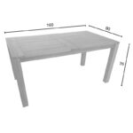 Τραπέζι Pablo pakoworld teak ξύλο σε φυσική απόχρωση 160x90x76εκ - Image 6