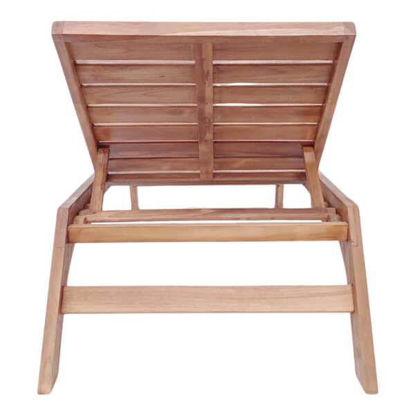 Ξαπλώστρα Melop pakoworld teak ξύλο σε φυσική απόχρωση 200x70x35εκ - Image 5